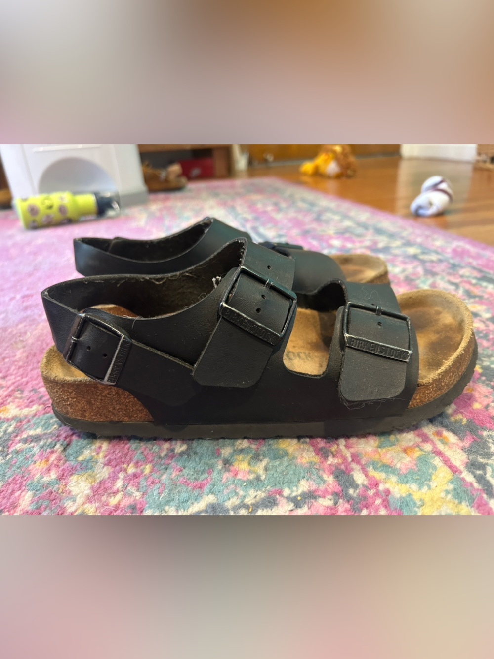 Birkenstock Women's Black Double-Strap Sandals with backstrap